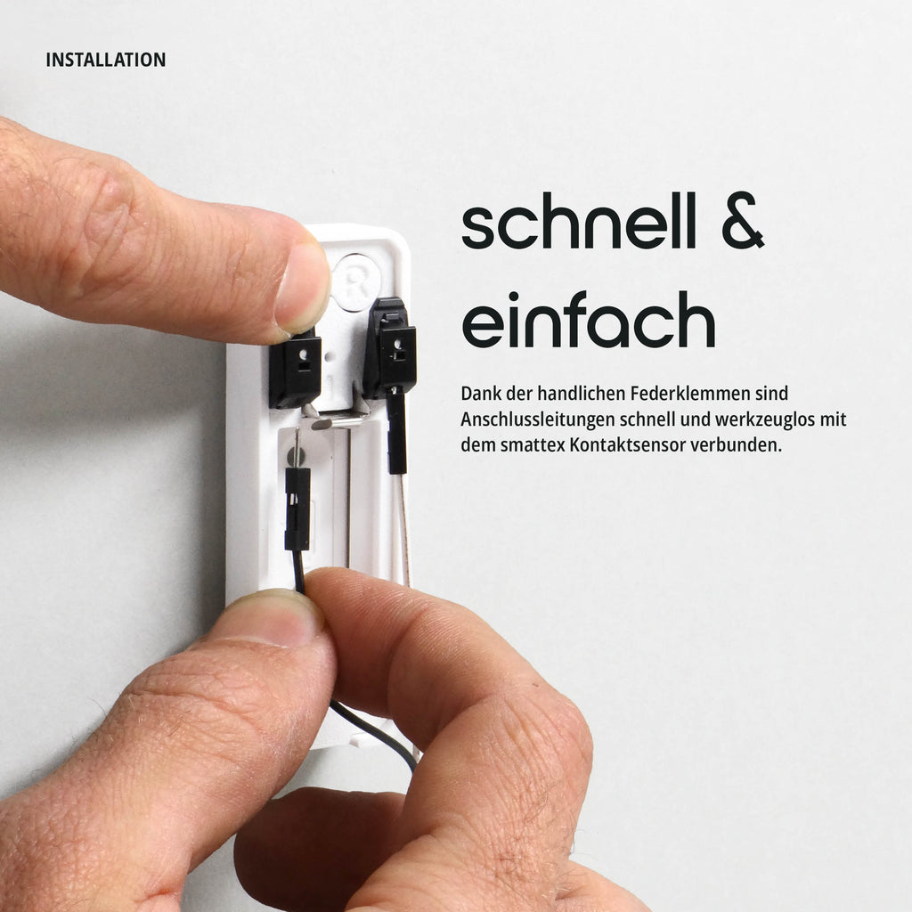 Seitenansicht des Kontaktsensors, Bautiefe erkennbar