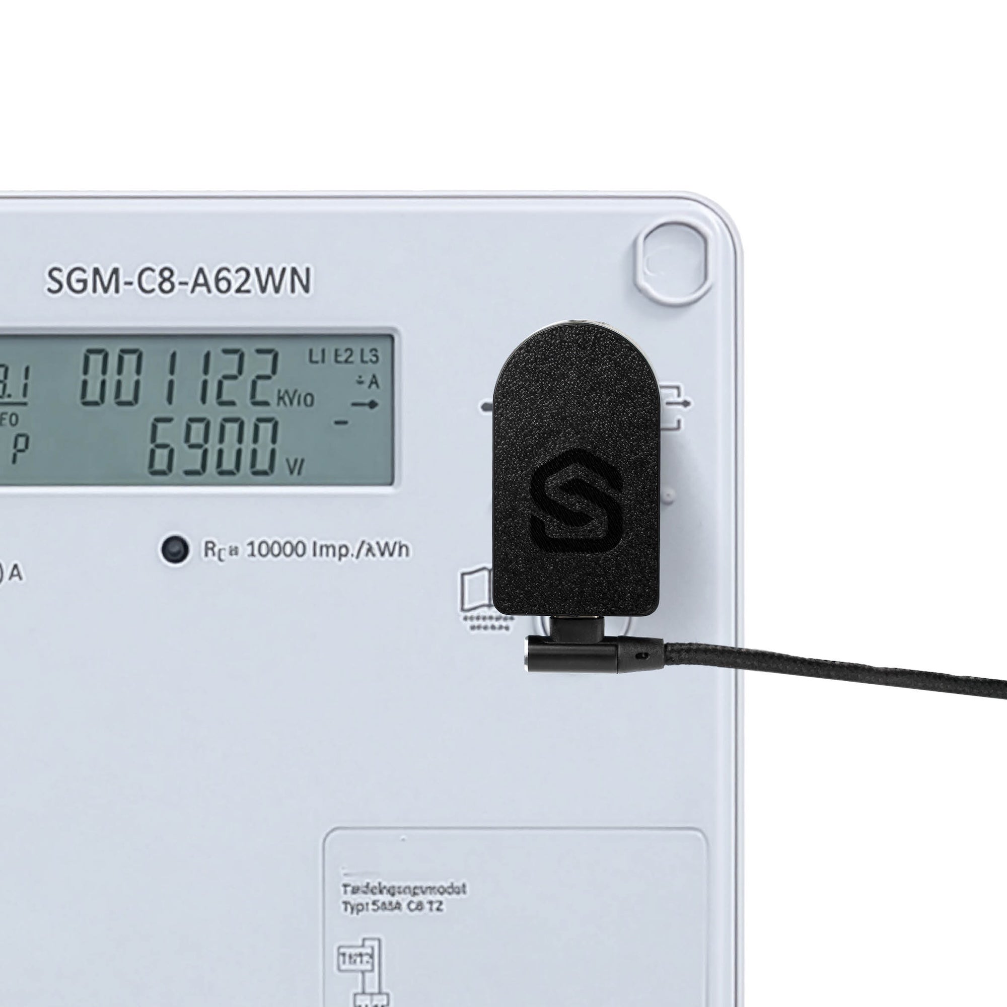 smattex USB-Lesekopf für digitale Stromzähler mit gewinkeltem USB-C-Kabel