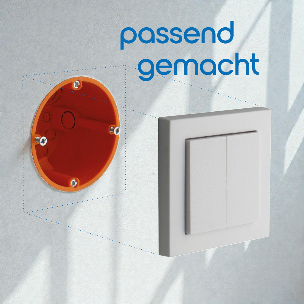 Dosenhalter und Modulhalter des Matter Lichtschalters