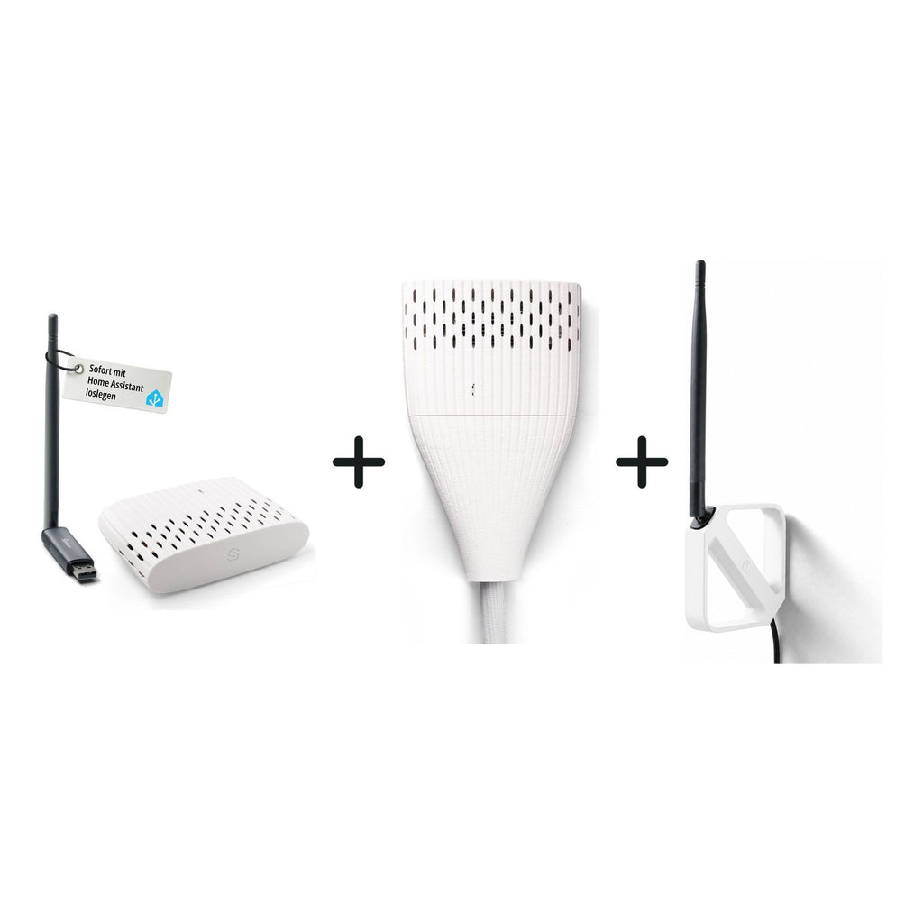 smattex Plug & Play Set White u. a. nebeneinander vor weißem Hintergrund