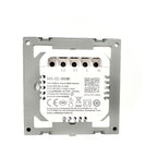 Rückseite des Sonoff M5 mit zwei Tastern: Klemmen L2, L1, L und N mit Typenschild