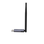 Sonoff Dongle Plus MG24 freigestellt, dunkelgraues Alu-Gehäuse mit USB-A-Stecker und aufgestellter Stabantenne