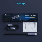 Verpackung des Sonoff Dongle Plus MG24 mit USB-Verlängerungskabel, Kurzanleitung und Stick mit Antenne