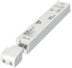 LED-Treiber MTR SC PRE2 LC 150/24V von schräg vorn, Abdeckkappe abgezogen, Push-Klemmen sichtbar